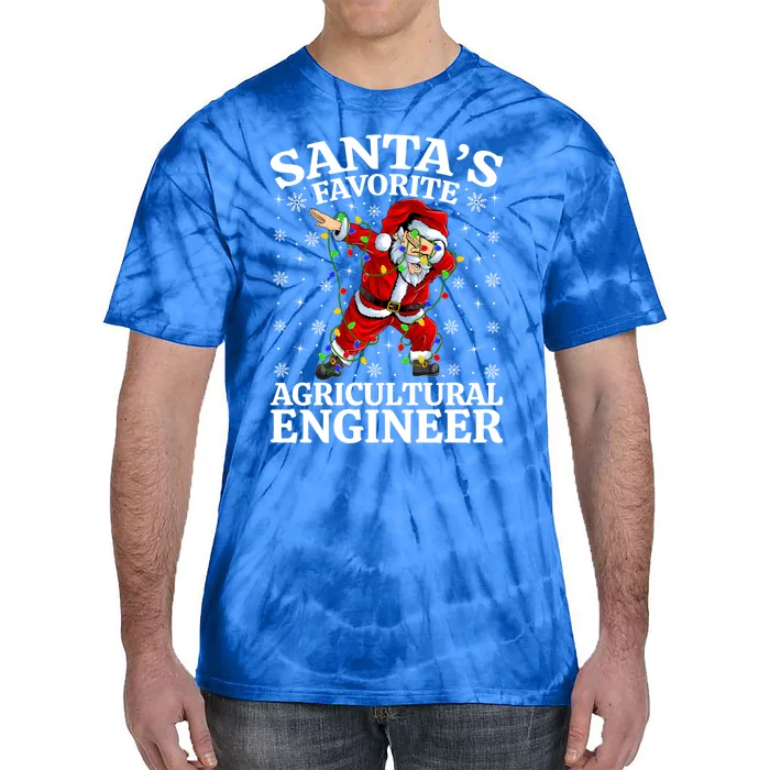 Lighting SantaS Favorites Agricultural Engineer Christmas Gift Tie-Dye T-Shirt