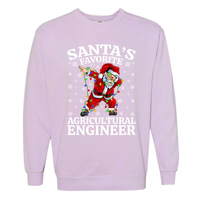 Lighting SantaS Favorites Agricultural Engineer Christmas Gift Garment-Dyed Sweatshirt