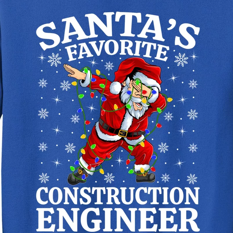 Lighting SantaS Favorites Construction Engineer Christmas Gift Tall Sweatshirt