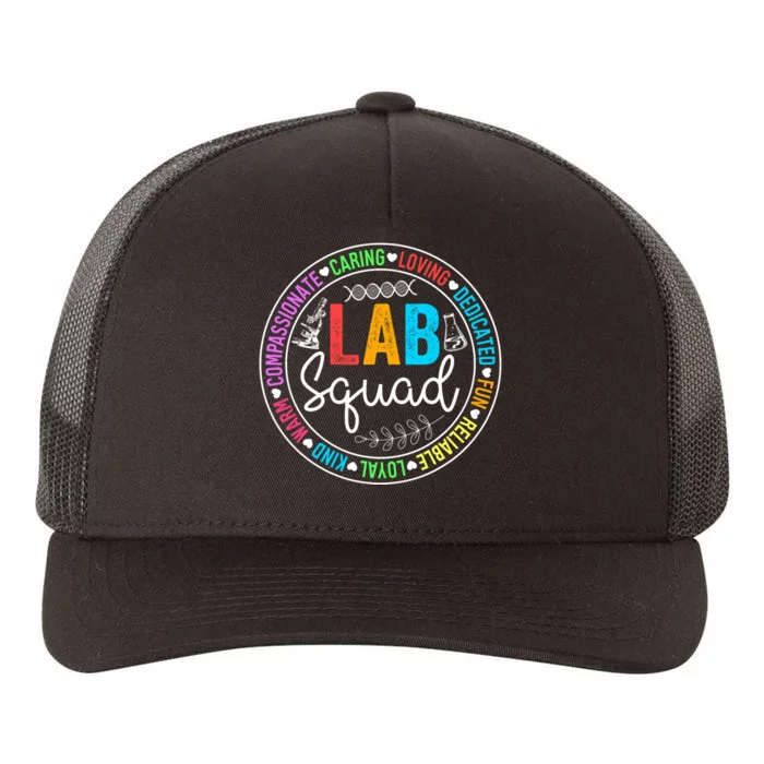 Lab Squad Funny Lab Week 2024 Medical Laboratory Technician Yupoong Adult 5-Panel Trucker Hat