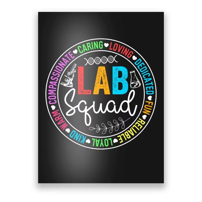 Lab Squad Funny Lab Week 2024 Medical Laboratory Technician Poster