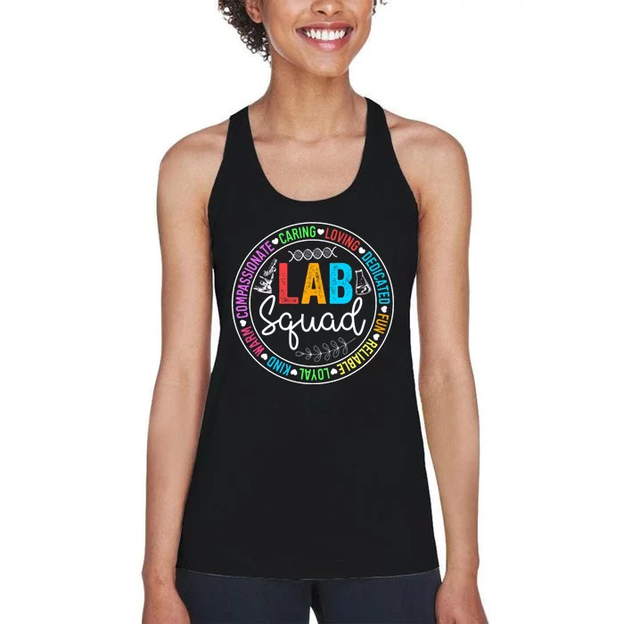 Lab Squad Funny Lab Week 2024 Medical Laboratory Technician Women's Racerback Tank