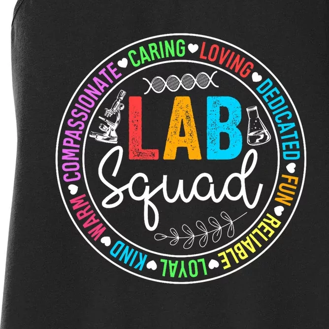 Lab Squad Funny Lab Week 2024 Medical Laboratory Technician Women's Racerback Tank