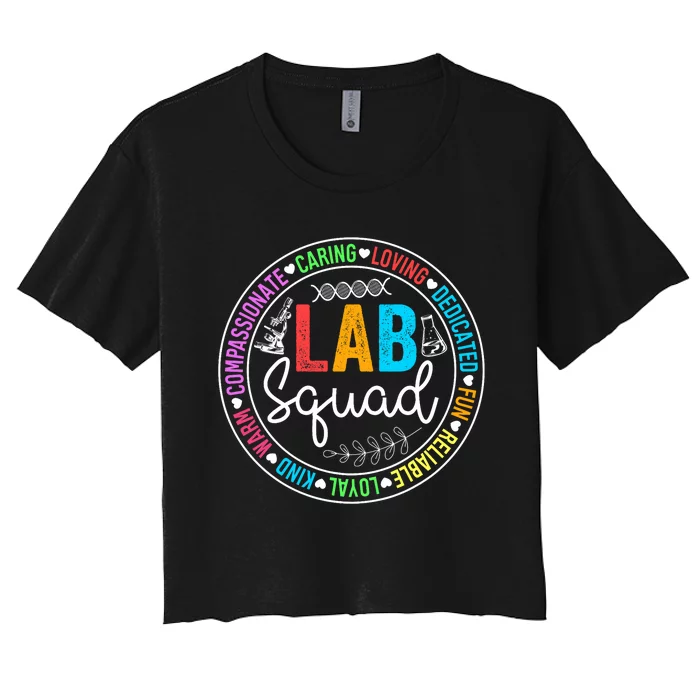 Lab Squad Funny Lab Week 2024 Medical Laboratory Technician Women's Crop Top Tee