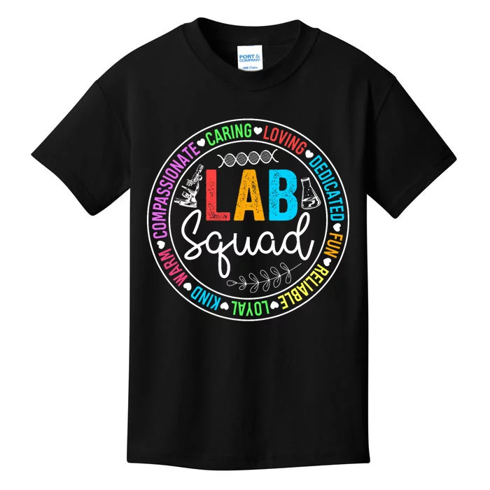 Lab Squad Funny Lab Week 2024 Medical Laboratory Technician Kids T-Shirt