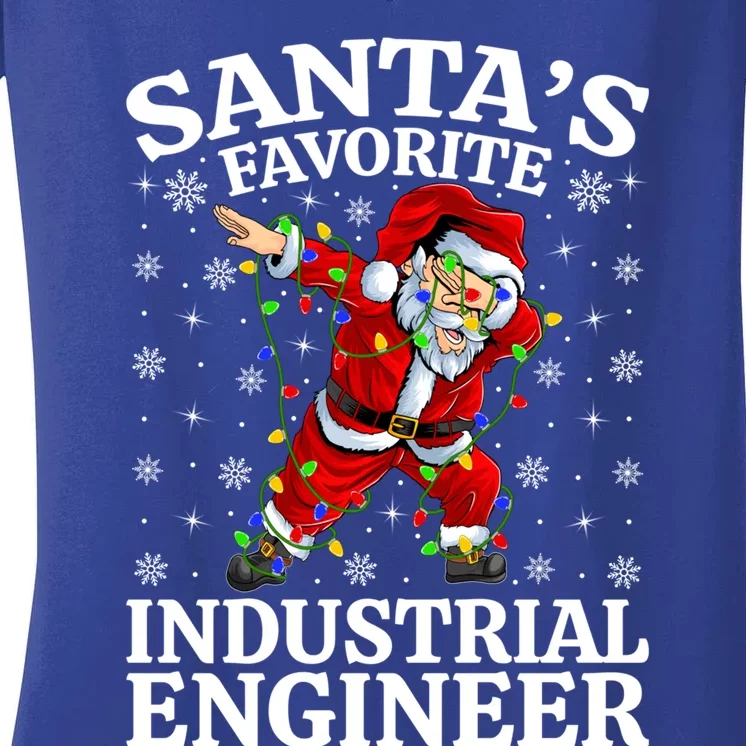 Lighting SantaS Favorites Industrial Engineer Christmas Gift Women's V-Neck T-Shirt