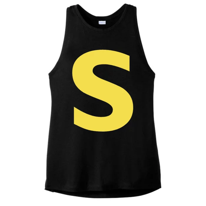 Letter S Funny Chipmunk Group Matching Halloween Costume Ladies Tri-Blend Wicking Tank