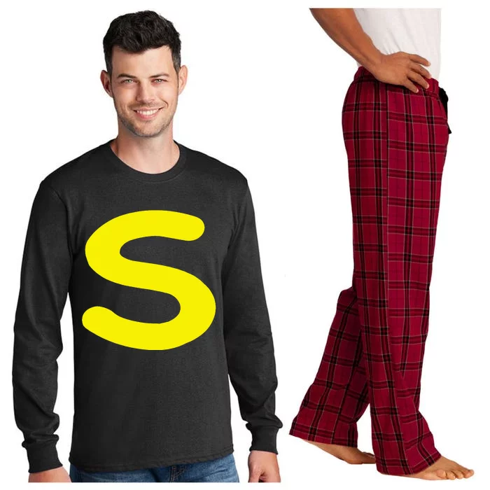 Letter S Funny Matching Halloween Costume Long Sleeve Pajama Set