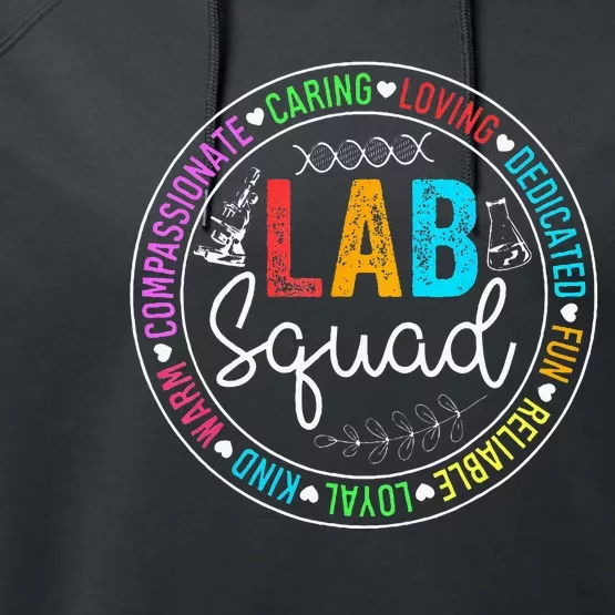 Lab Squad Funny Lab Week 2024 Medical Laboratory Technician Performance Fleece Hoodie