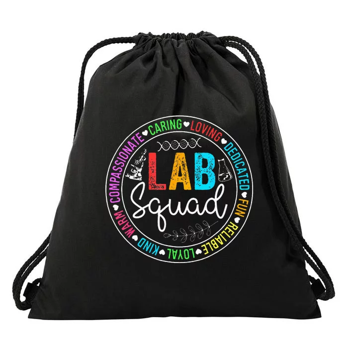 Lab Squad Funny Lab Week 2024 Medical Laboratory Technician Drawstring Bag