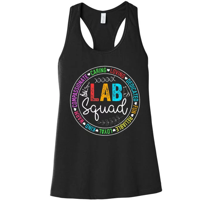 Lab Squad Funny Lab Week 2024 Medical Laboratory Technician Women's Racerback Tank