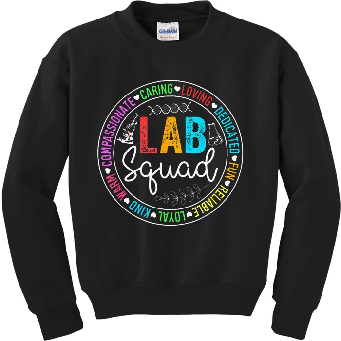 Lab Squad Funny Lab Week 2024 Medical Laboratory Technician Kids Sweatshirt