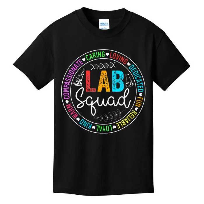 Lab Squad Funny Lab Week 2024 Medical Laboratory Technician Kids T-Shirt