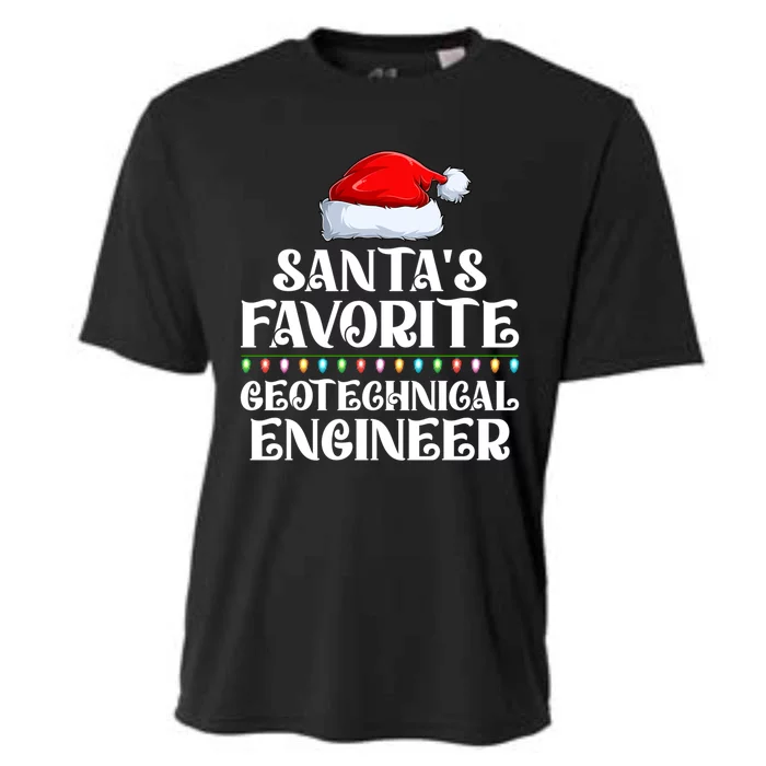 Lights SantaS Favorites Geotechnical Engineer Christmas Meaningful Gift Cooling Performance Crew T-Shirt