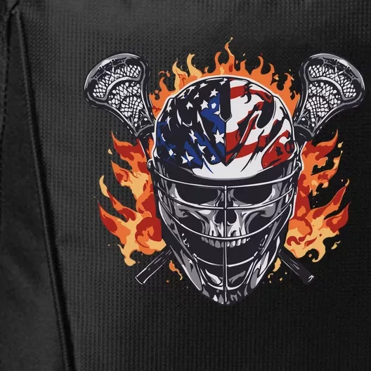 Lacrosse Skull Flames City Backpack