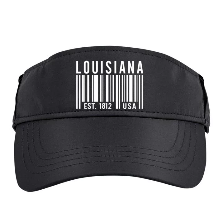 Louisiana State Funny Barcode Usa Souvenirs Louisiana Adult Drive Performance Visor