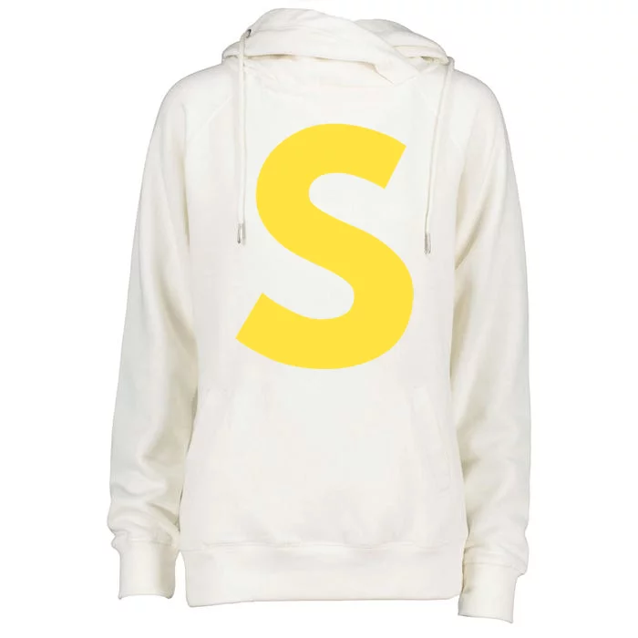 Letter S Funny Matching Halloween Costume Womens Funnel Neck Pullover Hood