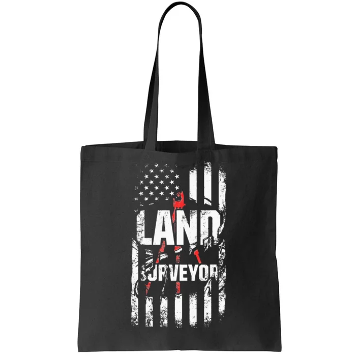 Land Surveying Flag Funny Surveyor Gifts Tote Bag