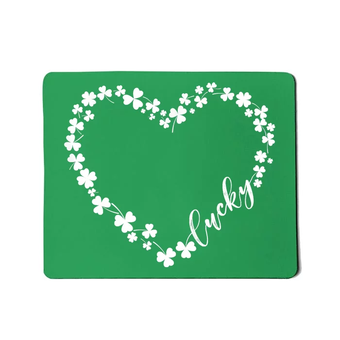 Lucky Shamrock Four Leaf Clover St Patricks Day Mousepad