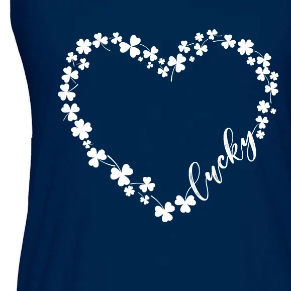 Lucky Shamrock Four Leaf Clover St Patricks Day Ladies Essential Flowy Tank