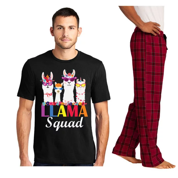 Llama Squad Funny Cute Llama Matching Pajama Set