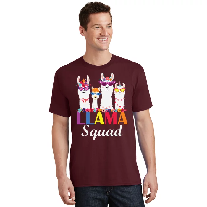 Llama Squad Funny Cute Llama Matching T-Shirt