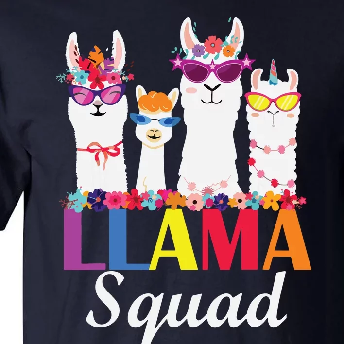 Llama Squad Funny Cute Llama Matching Tall T-Shirt