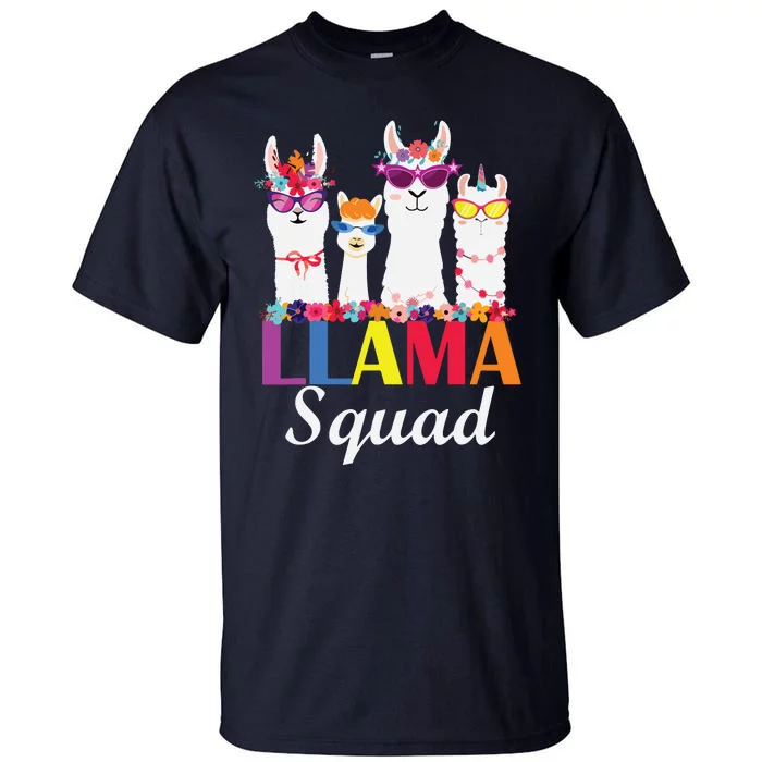 Llama Squad Funny Cute Llama Matching Tall T-Shirt