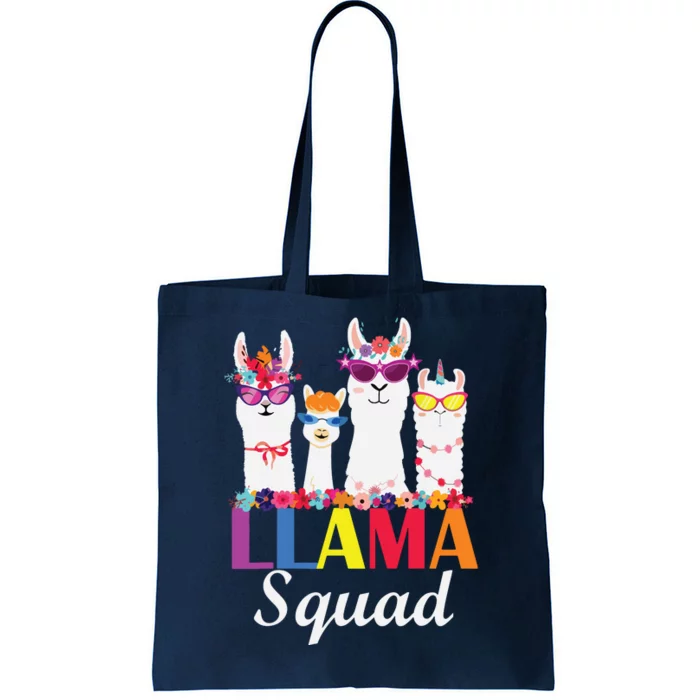 Llama Squad Funny Cute Llama Matching Tote Bag