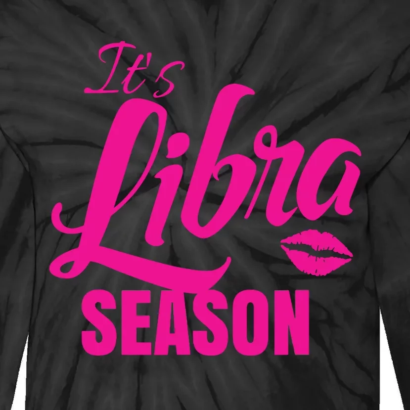 Libra Shirts For Women ItS Libra Season Libra Zodiac Sign Tie-Dye Long Sleeve Shirt