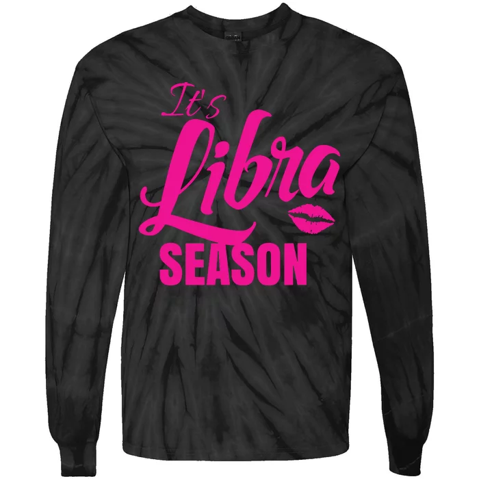 Libra Shirts For Women ItS Libra Season Libra Zodiac Sign Tie-Dye Long Sleeve Shirt