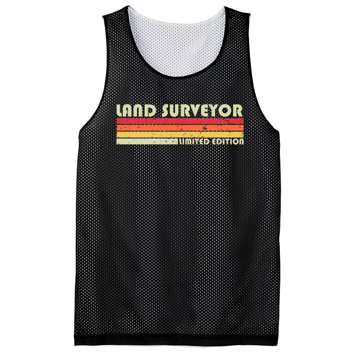 LAND SURVEYOR Funny Job Title Profession Birthday Worker Mesh Reversible Basketball Jersey Tank