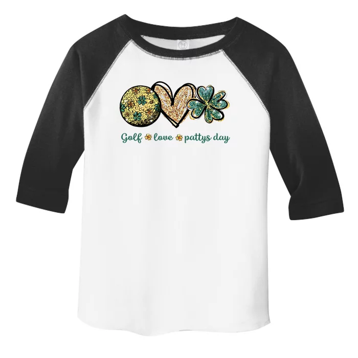 Lucky Shamrock Golf Love Patty's Day Players Gift Funny Gift Toddler Fine Jersey T-Shirt