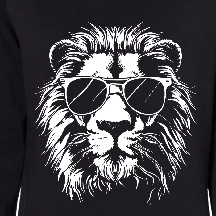 Lion Sunglasses Graphic Womens California Wash Sweatshirt