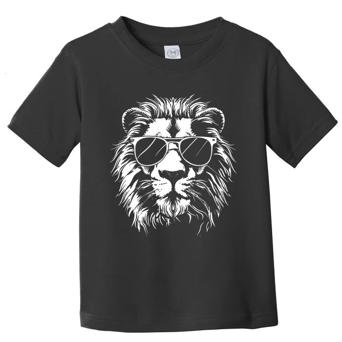 Lion Sunglasses Graphic Toddler T-Shirt