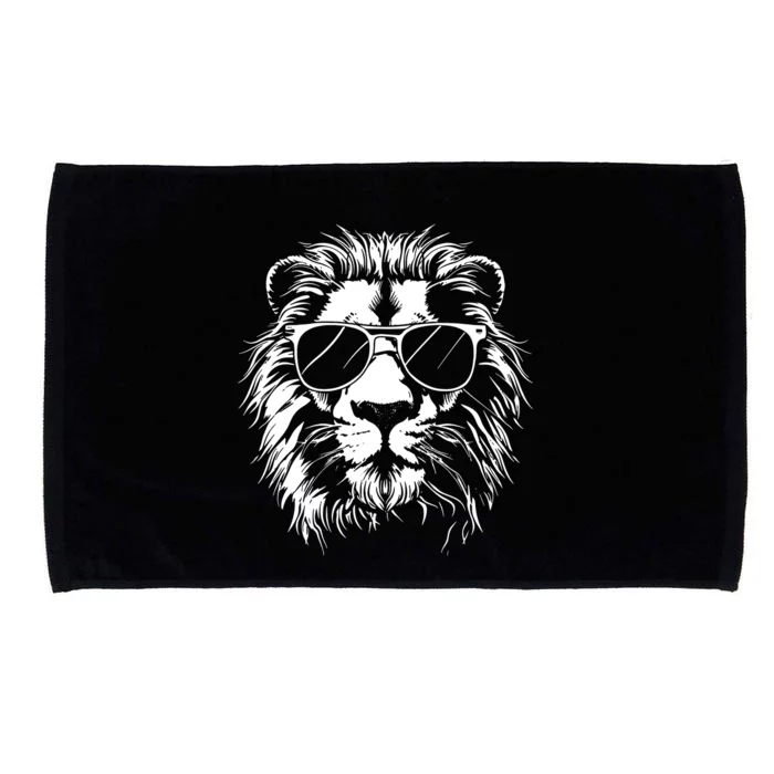 Lion Sunglasses Graphic Microfiber Hand Towel