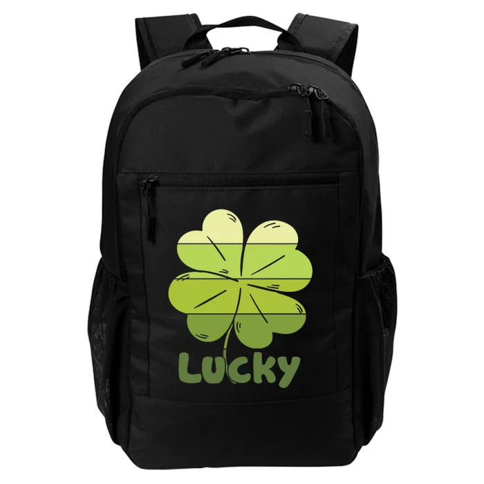 Lucky Shamrock Green Pattern Daily Commute Backpack