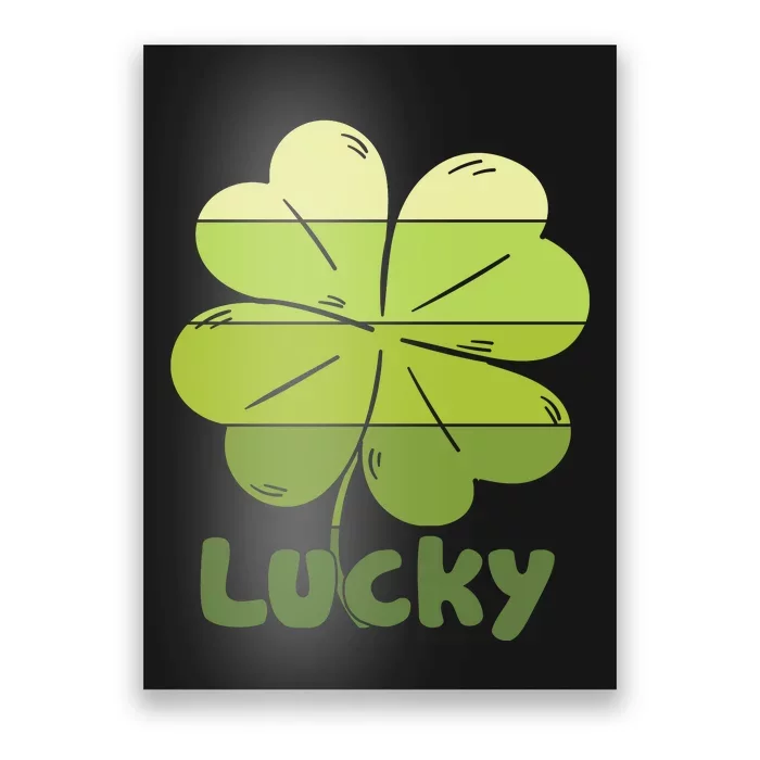 Lucky Shamrock Green Pattern Poster