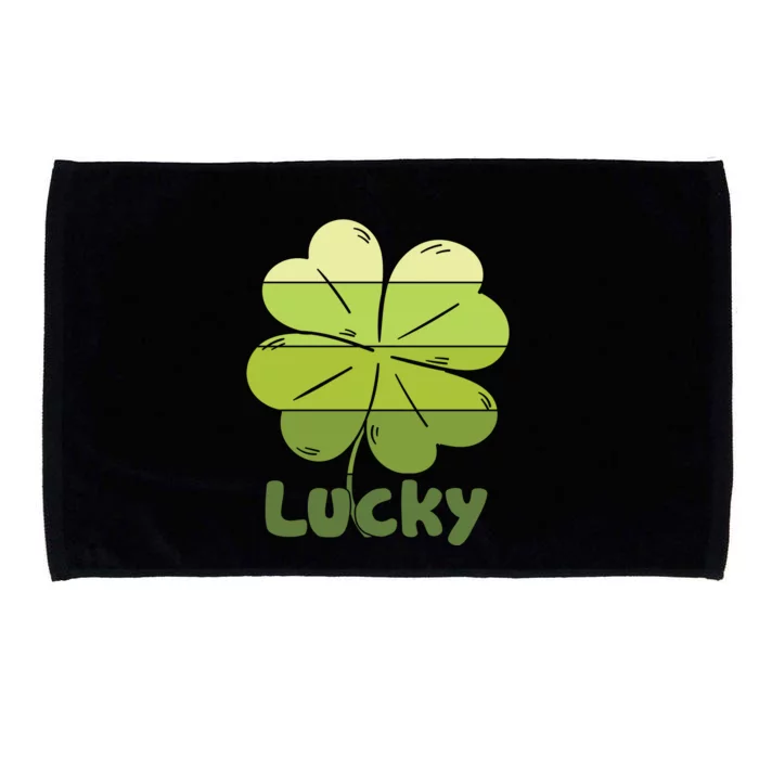 Lucky Shamrock Green Pattern Microfiber Hand Towel