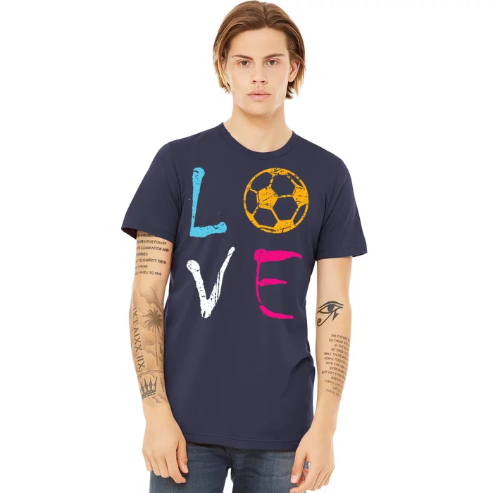 Love Soccer Girl Funny Soccer Player Premium T-Shirt