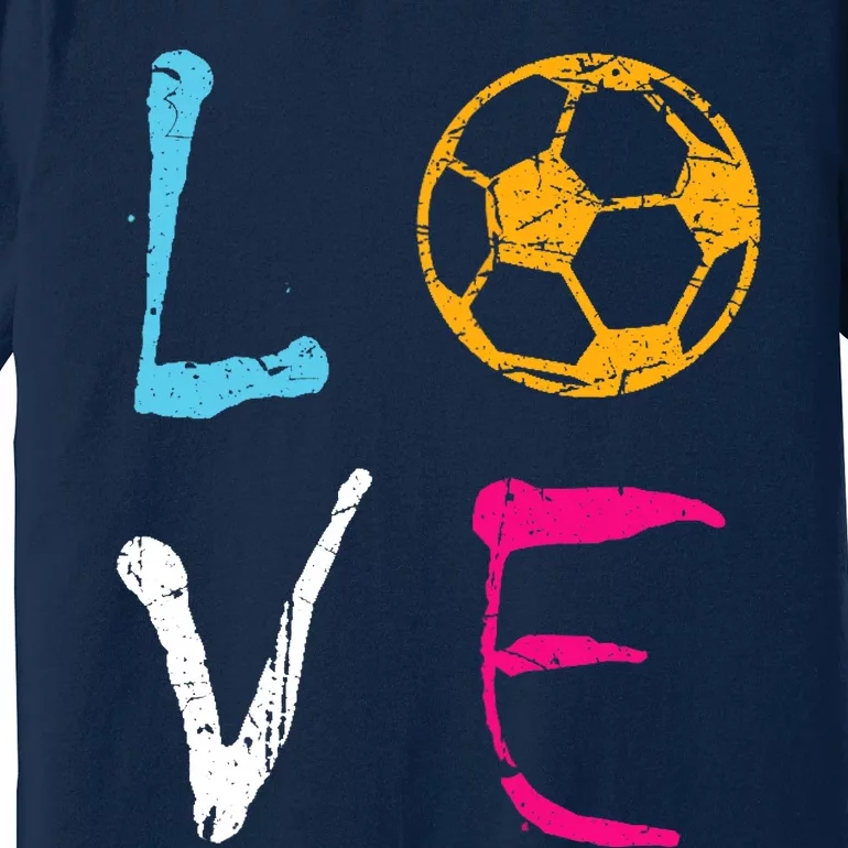 Love Soccer Girl Funny Soccer Player Premium T-Shirt