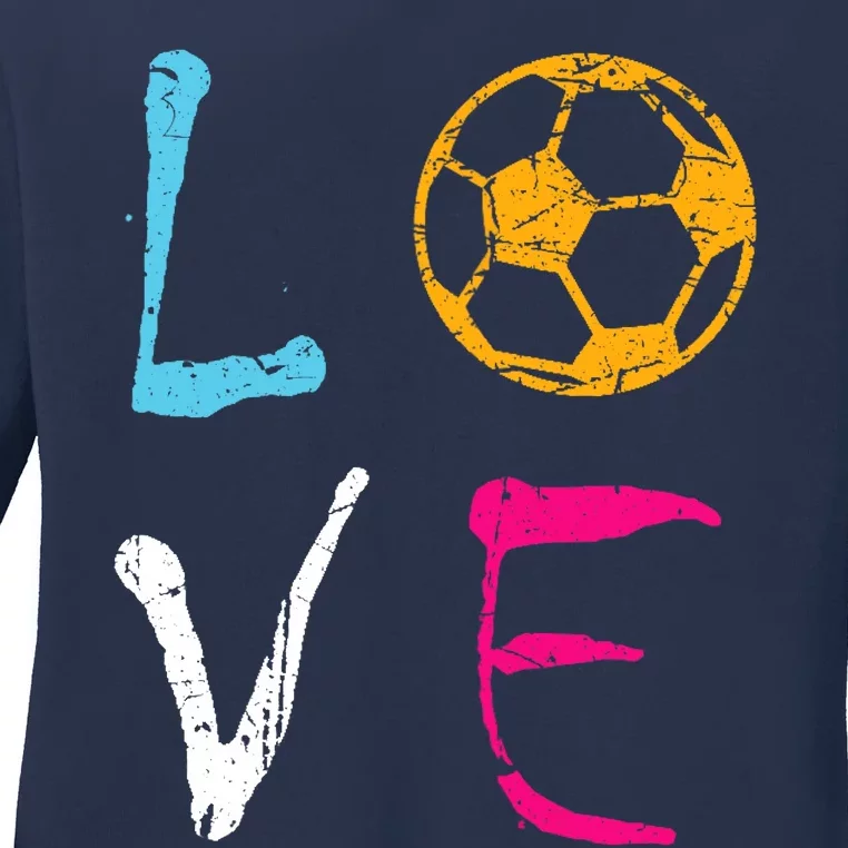 Love Soccer Girl Funny Soccer Player Ladies Long Sleeve Shirt