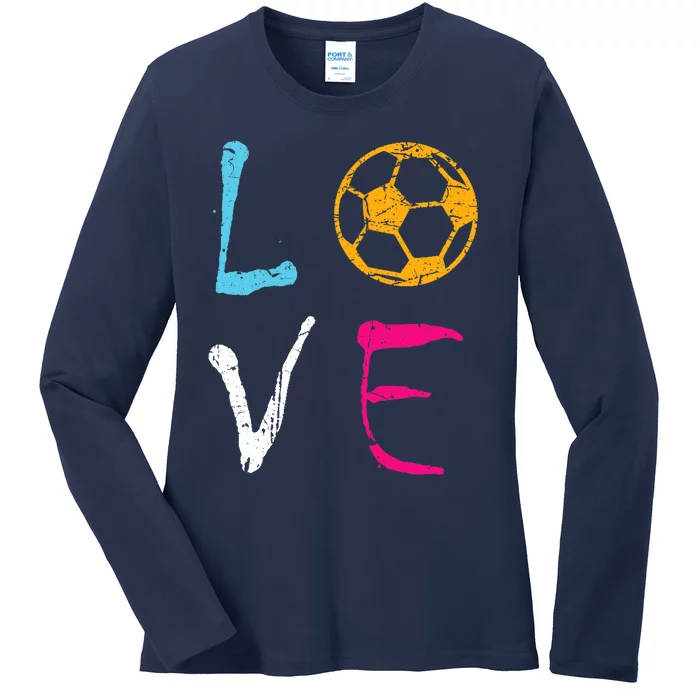 Love Soccer Girl Funny Soccer Player Ladies Long Sleeve Shirt