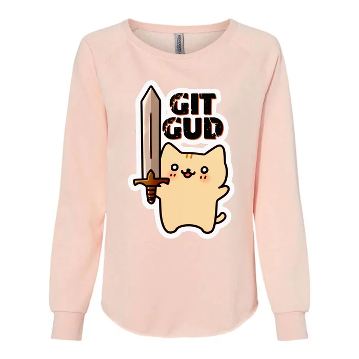 Lyra Stormclaw Git Gud Womens California Wash Sweatshirt