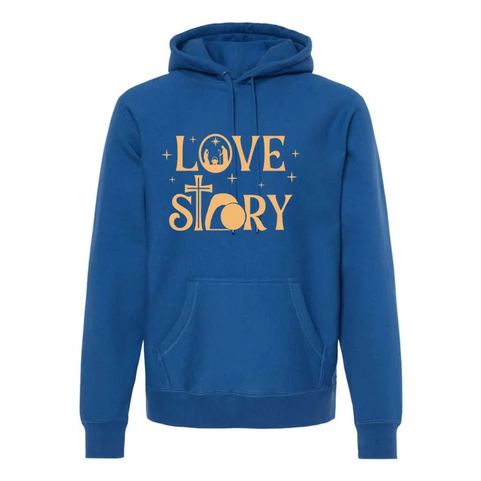 Love Story God Christmas Nativity Cross Empty Tomb Jesus Premium Hoodie