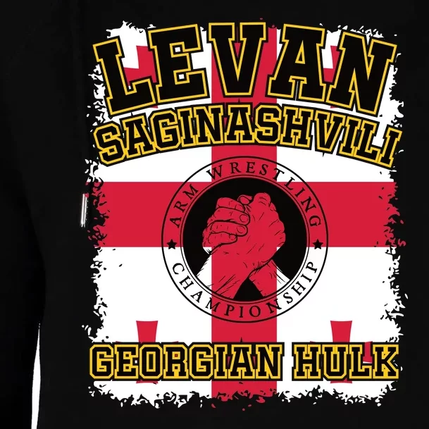 Levan Saginashvili Arm Wrestling Champion Womens Funnel Neck Pullover Hood