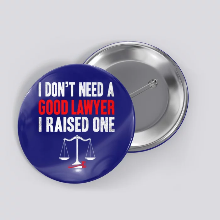 Law School Graduation Master Degree Lawyer Parents Dad Mom Gift Button