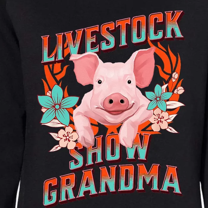 LIVESTOCK SHOW GRANDMA Showing Pigs At The Fair Womens California Wash Sweatshirt