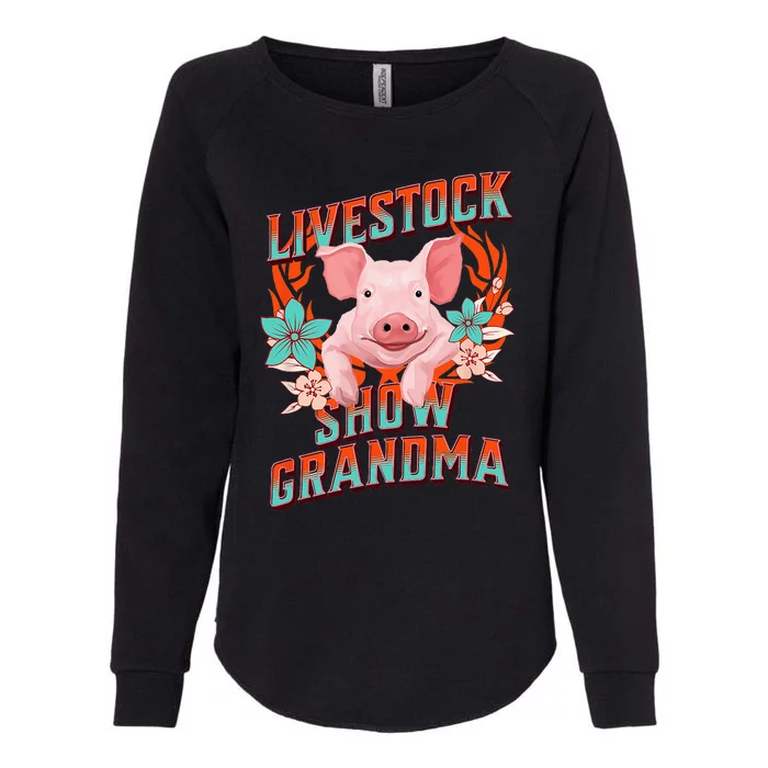 LIVESTOCK SHOW GRANDMA Showing Pigs At The Fair Womens California Wash Sweatshirt