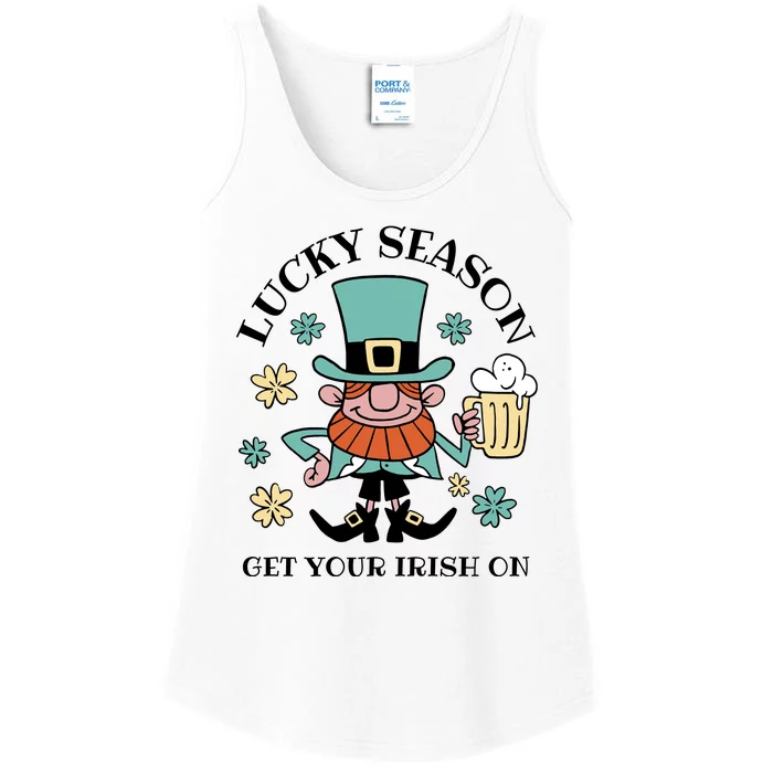 Lucky Season Get Your Irish On Leprechaun Ladies Essential Tank